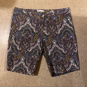 🥝JCREW Bermuda Paisley Print Shorts 4